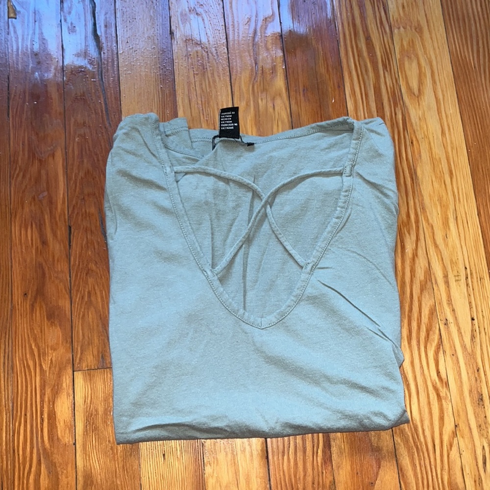 FREE- OLIVE STRAPPY TOP